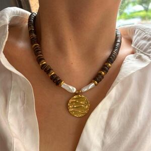 1 Piece Wooden Beads Pendant Necklace h5 Picture3