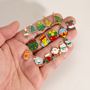 1 Piece DIY Cute Christmas Stainless Steel Waterproof Gold Color Women's Pendants h5 Picture3