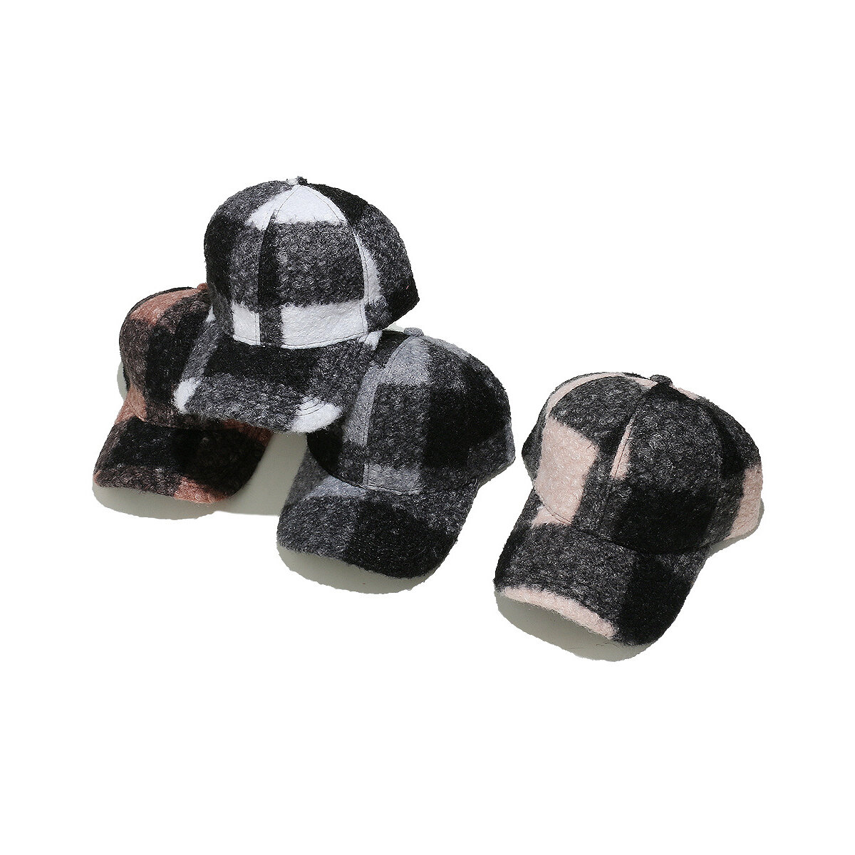 Cappellino da baseball casual a quadri da 1 pezzo 2