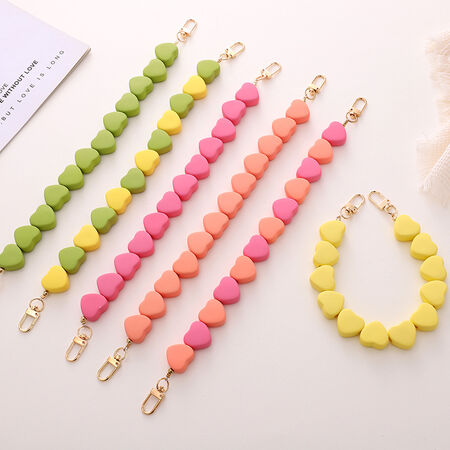 1 Piece Sweet Heart Acrylic Phone Chain