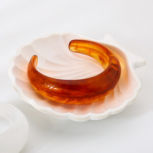 1 Piece Simple Series Sweet Gradient Color Resin Women's Cuff Bracelets h5 Picture6