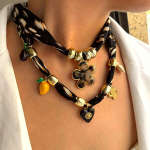 1 Piece Flower Heart Resin Pendant Necklace h5 Picture3