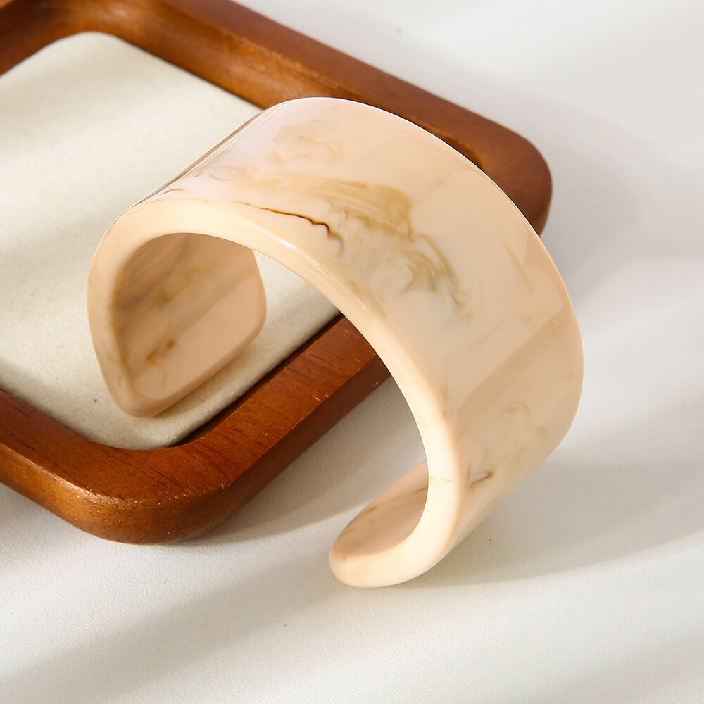 1 Piece Simple Gradient Color Resin Women's Cuff Bracelets h5 Picture5
