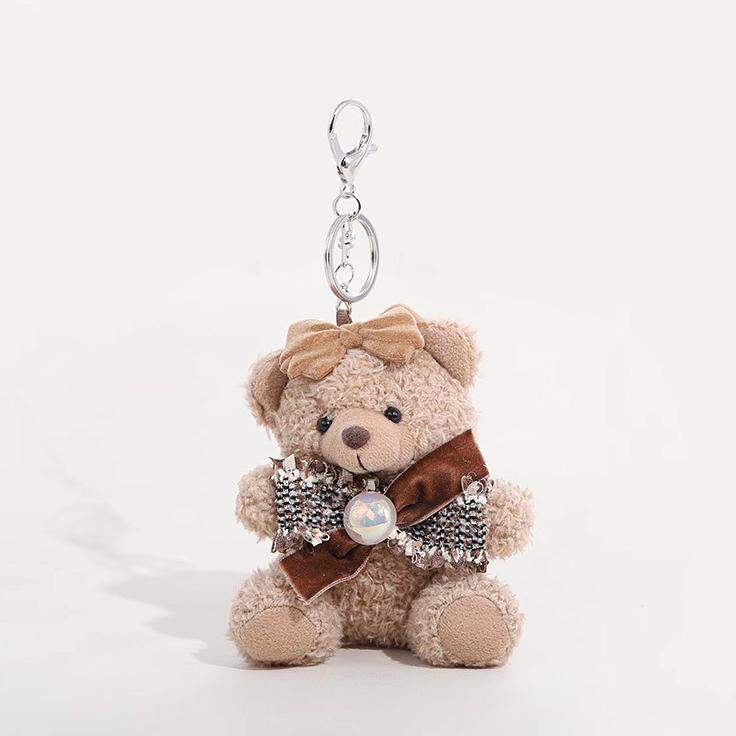 1 breloque pour sac femme en fibre de polyester, motif ours mignon 2