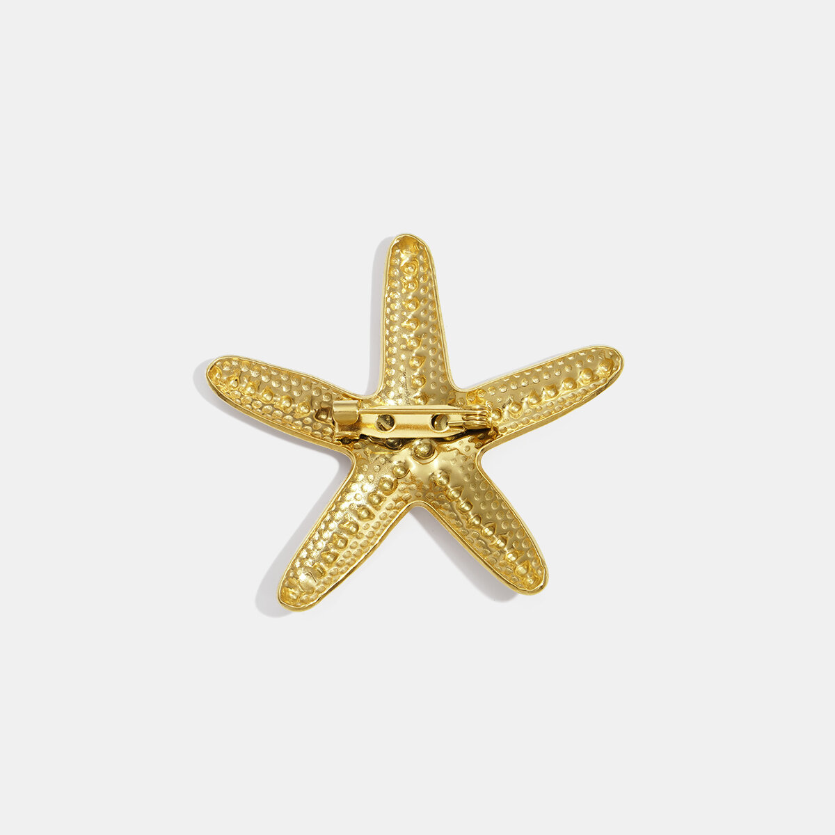 1 Piece Starfish Stainless Steel Waterproof Gold Color Brooch Picture5