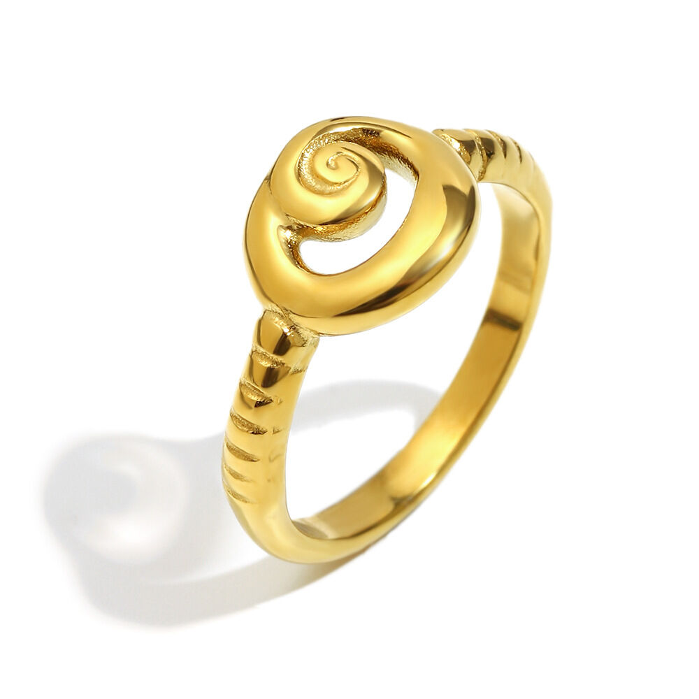 Anillo espiral pequeño - oro/número 8 Imagen6