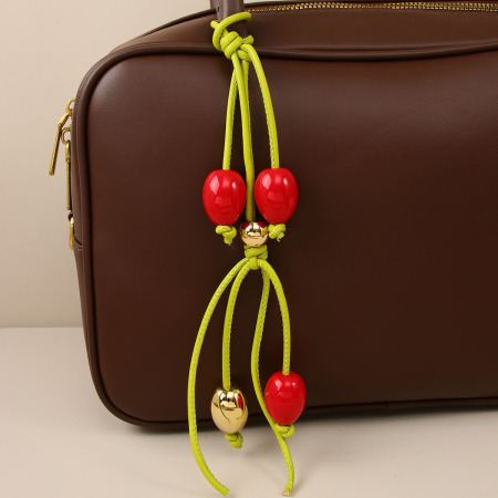 1 Stück handgewebte Taschenanhänger aus Obstimitat für Damen