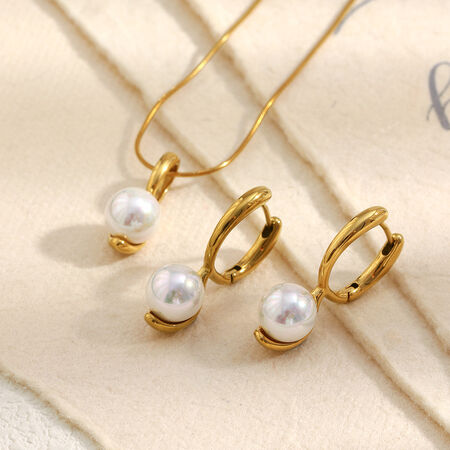 1 Pair Simple Series Daily Irregular Shape Stainless Steel Waterproof Women's Jewelry Sets