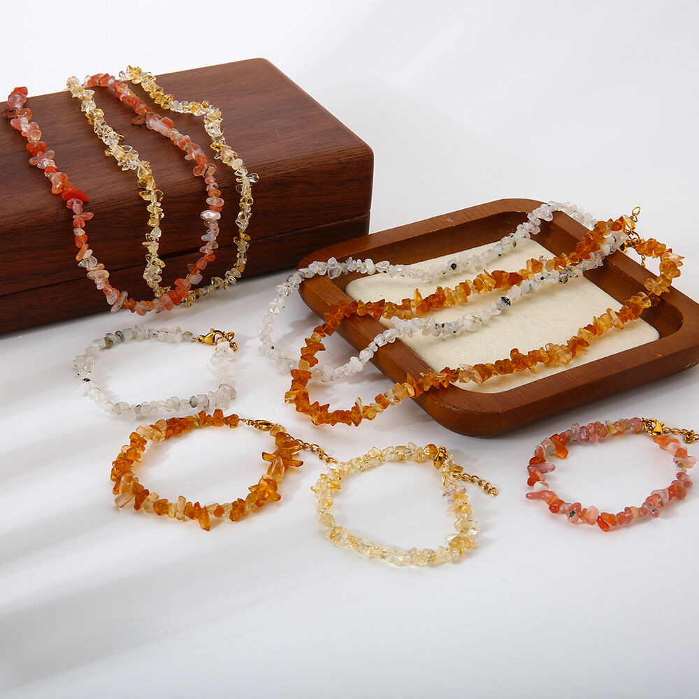 1 Stück unregelmäßig geformte Perlen Natursteine Damenschmuck-Sets