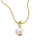 Premium Imitation Pearl Thin Snake Chain Necklace - Gold Picture2
