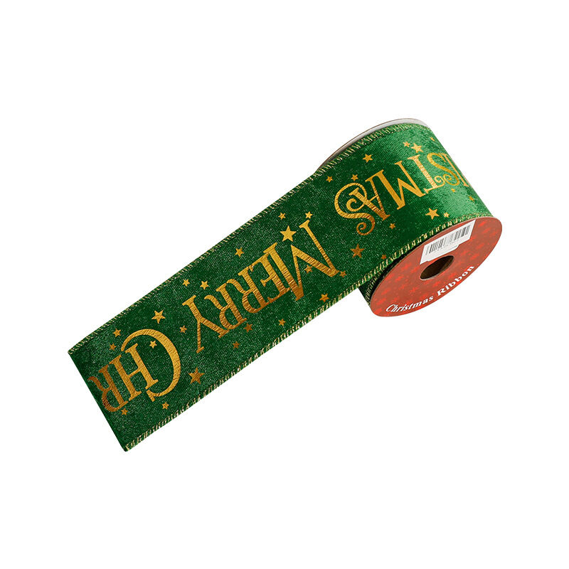 1 Stück Weihnachts-Goldstempel-Samtband-Partyartikel h5 Bild6