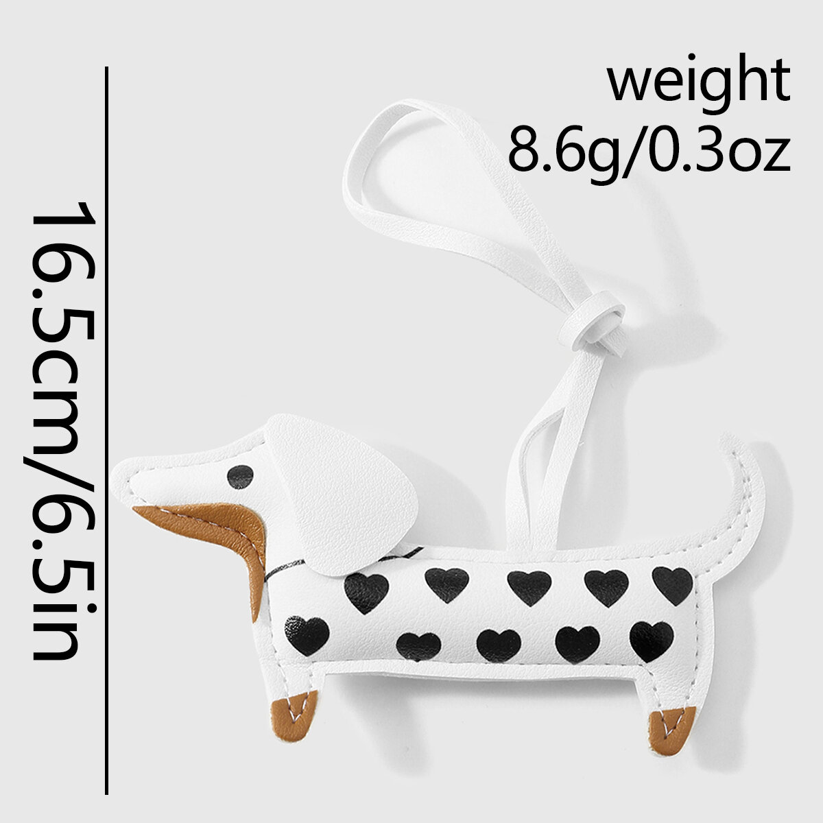 1 Piece Dachshund Cartoon Leather Women's Bag Charms h5 Picture2