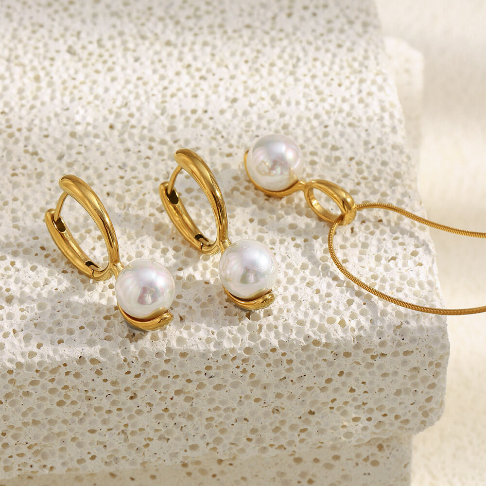 1 Pair Simple Series Daily Irregular Shape Stainless Steel Waterproof Women's Jewelry Sets h5Picture3