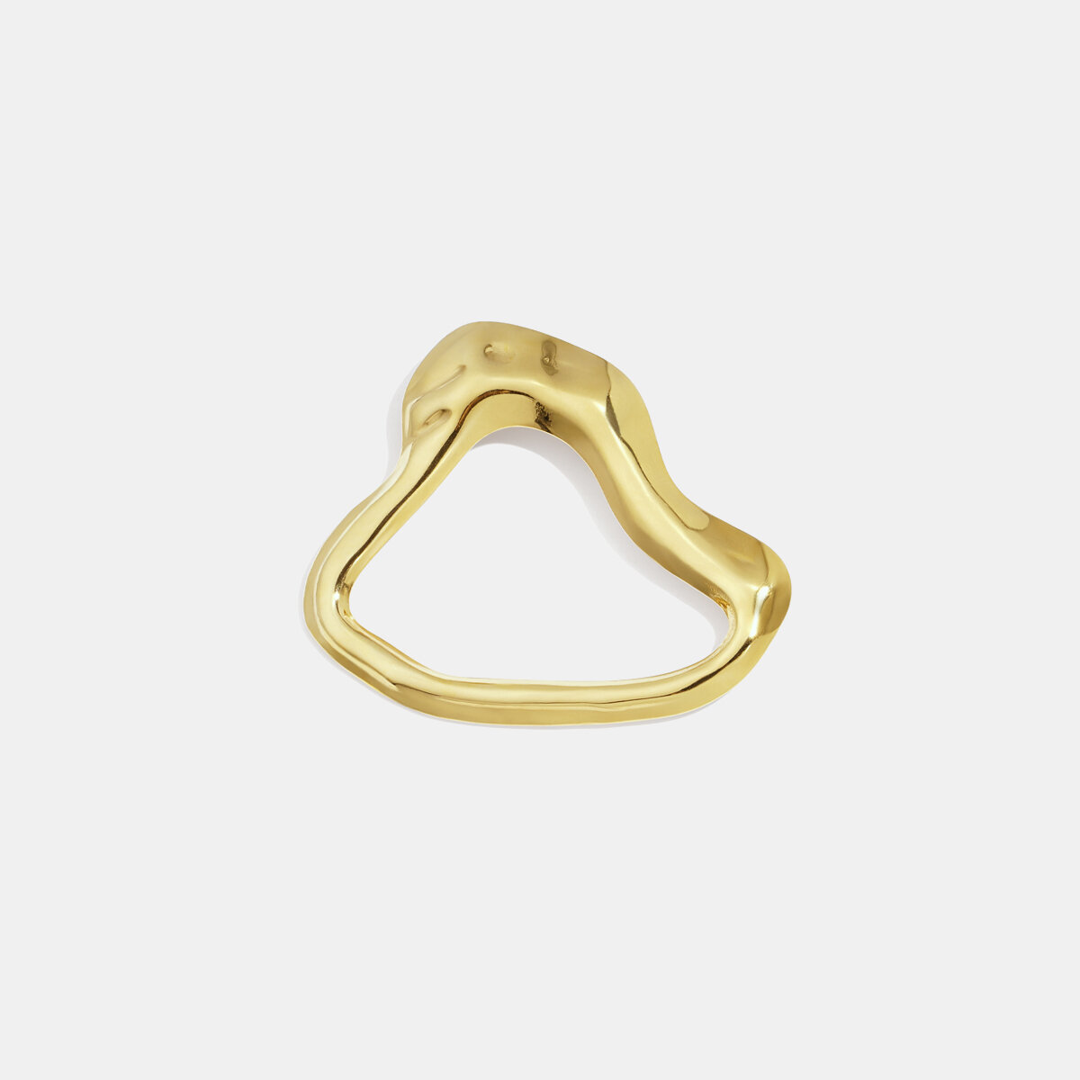 1 Piece Heart Stainless Steel Waterproof Gold Color Brooch 2