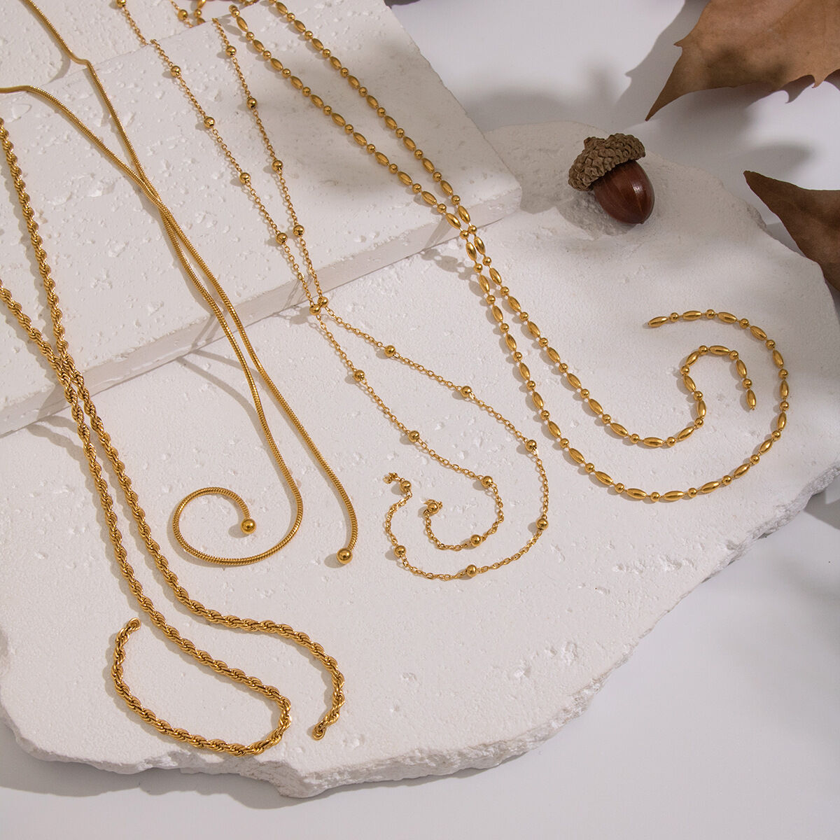 1 Piece Y-shape Chain Stainless Steel Waterproof Necklace Picture2