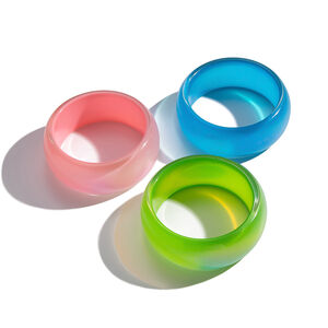 1 Piece Dazzling Pearlescent Texture Resin Bangle h5 Picture5