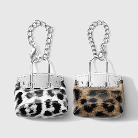 1 Piece Leopard Print Leather Women's Bag Charms