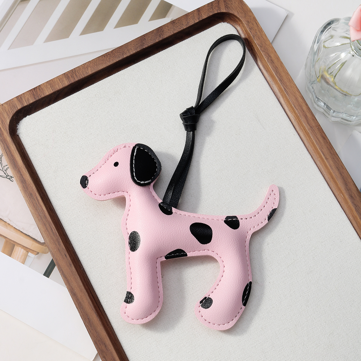 1 Piece Vivid Spotted Dog Leather Women's Bag Charms h5 Picture7