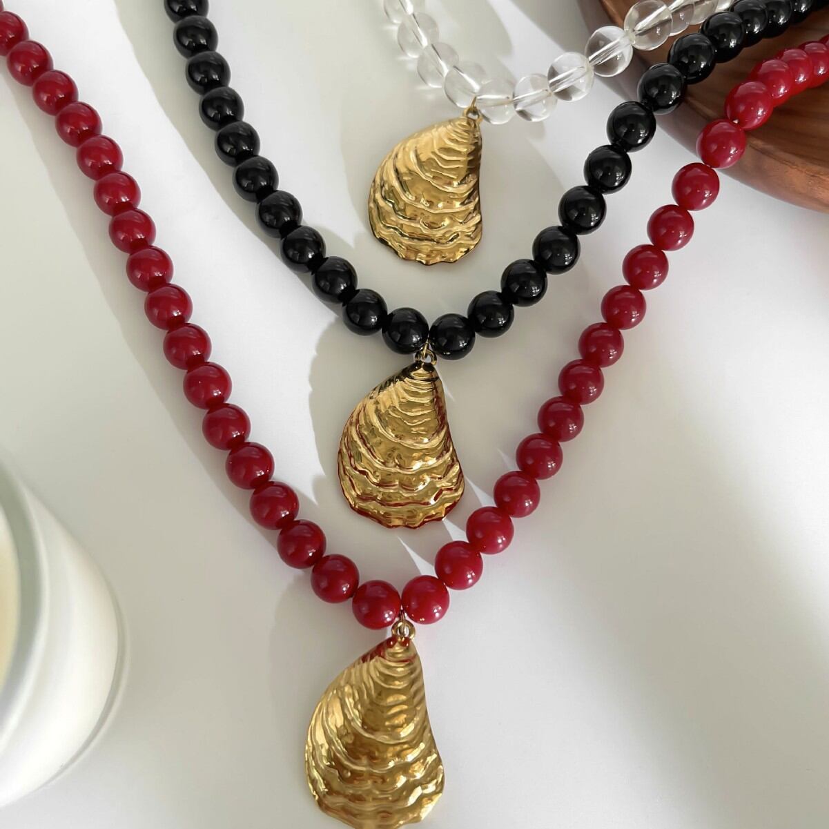 1 stuk glazen kralen hanger ketting Afbeelding4