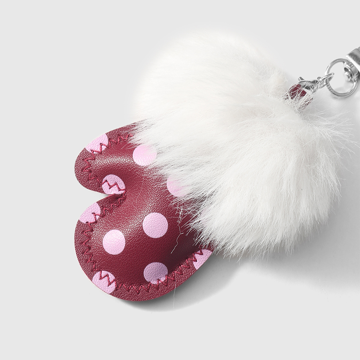 1 Piece Polka Dots Glove Leather Women's Bag Charms h5 Picture10