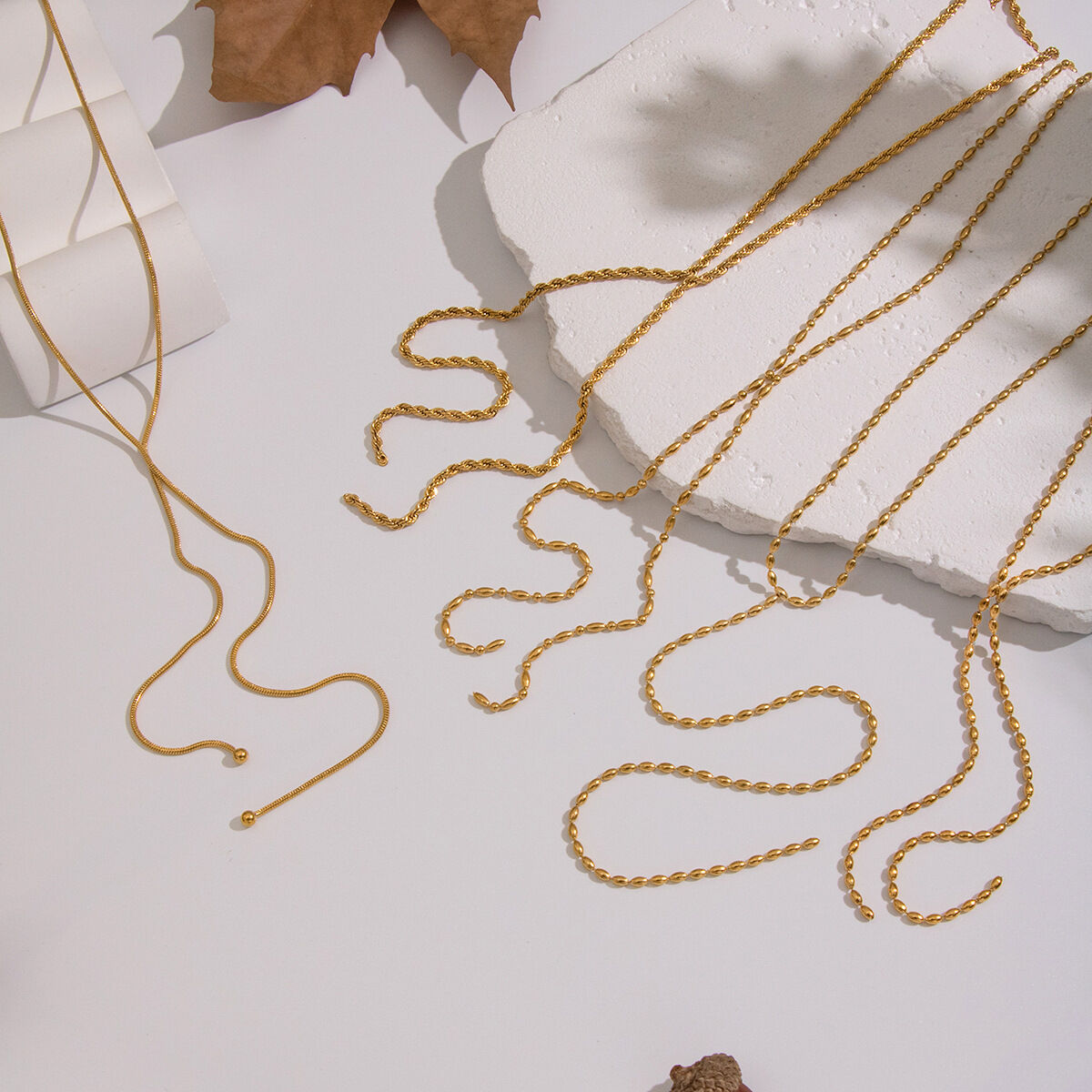 1 Piece Y-shape Chain Stainless Steel Waterproof Necklace h5 Picture3