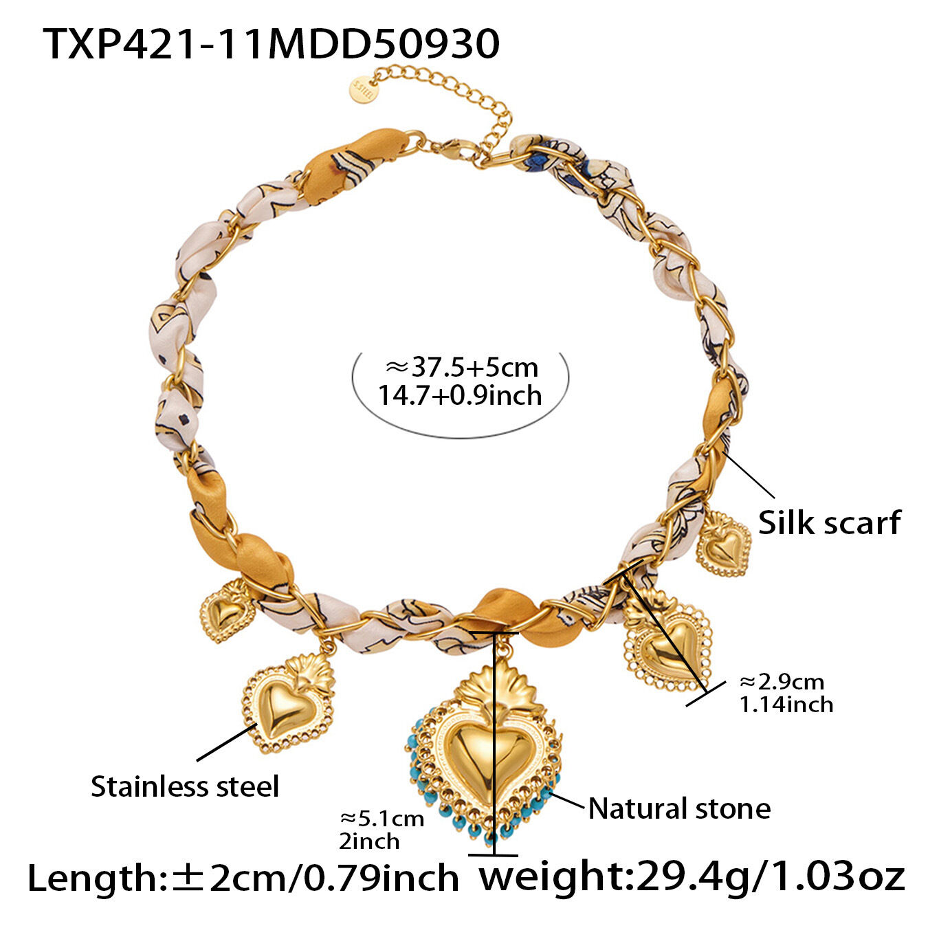 Txp421-11 Gold Necklace-37+5Cm Picture21