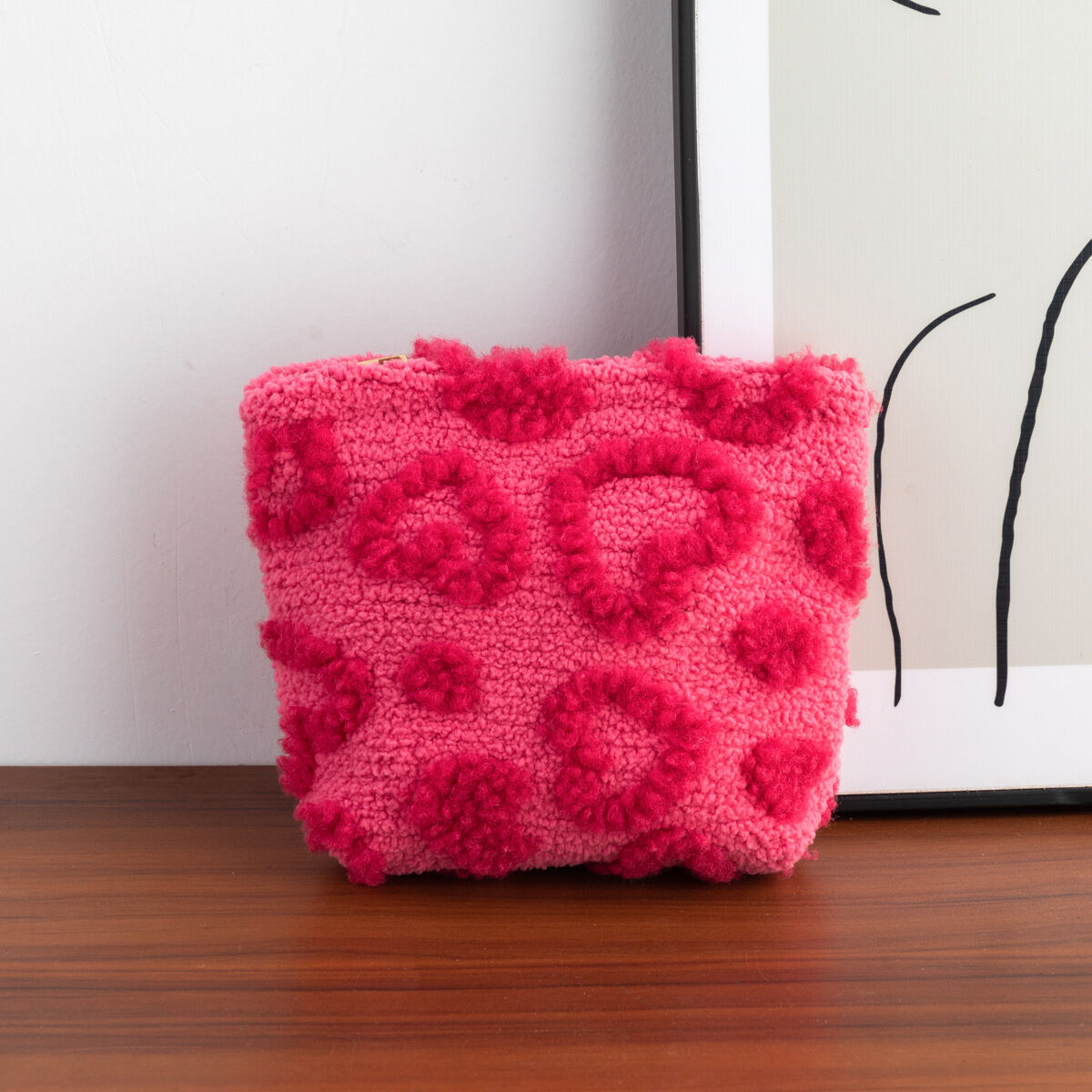 Cuir d'agneau Love Rose Rouge/17,5*5*13cm Image3