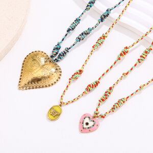 1 Piece Romantic Heart Stainless Steel Waterproof Women's Pendant Necklaces h5 Picture2