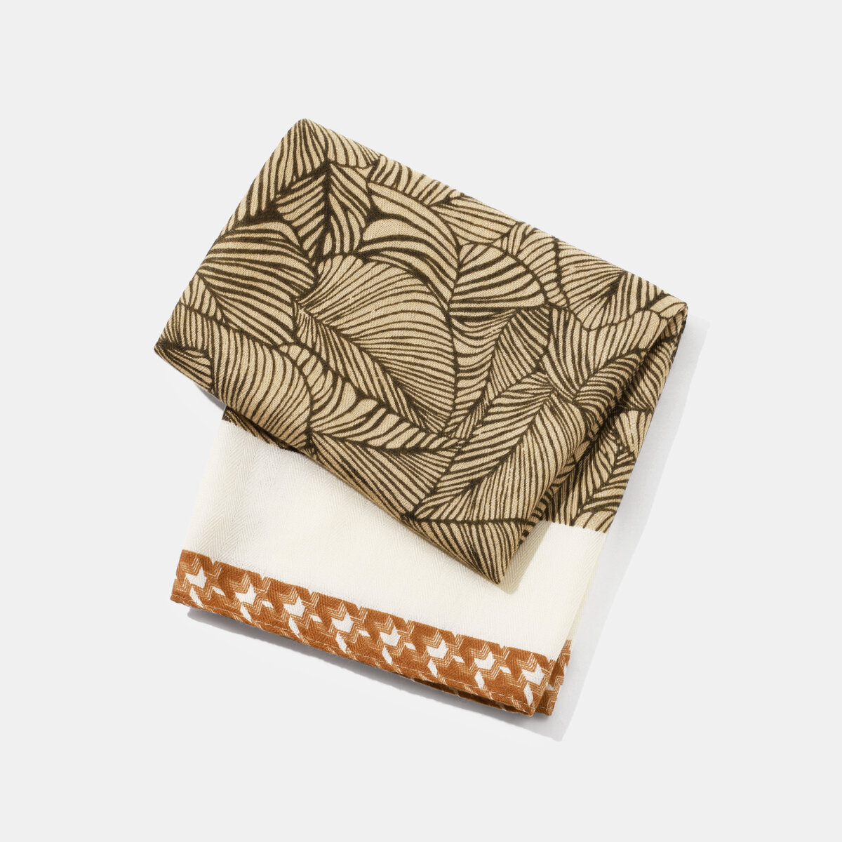 1 Piece Retro Leaf Polyester Bandana Picture3
