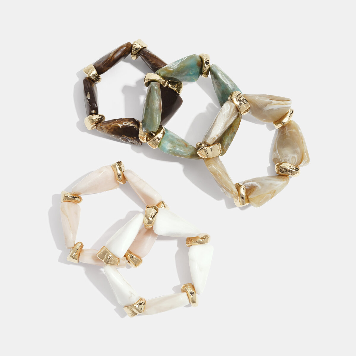 1 Piece Retro Irregular Shape Acrylic Beaded Bracelet Picture4