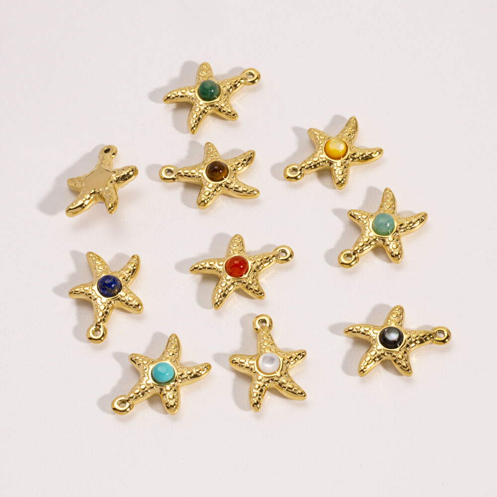 1 Piece Simple DIY Turtle Star Stainless Steel Waterproof Gold Color Women's Pendants h5 Picture4