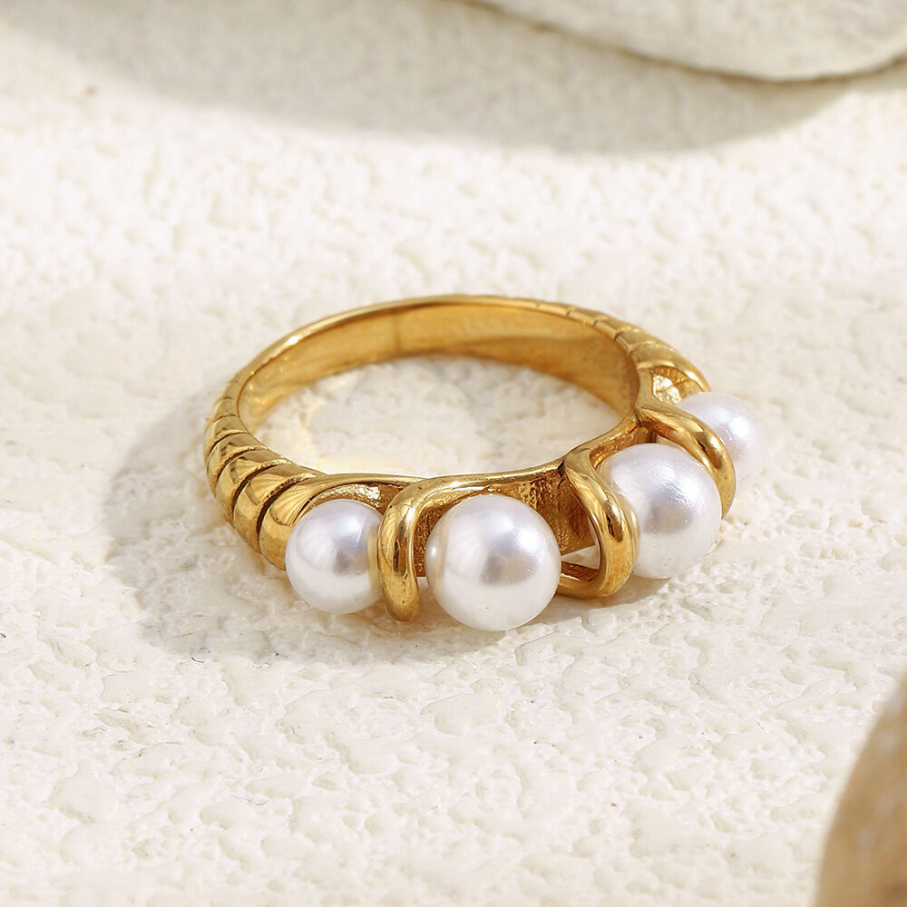 1 Piece Simple Series Daily Circle Stainless Steel Waterproof Women's Statement Rings
