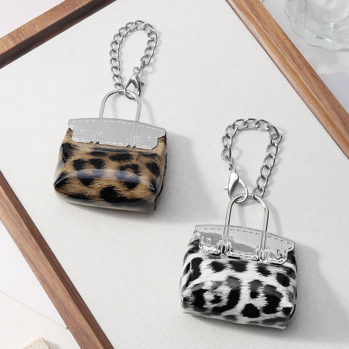 1 Piece Leopard Print Leather Women's Bag Charms h5 Picture3