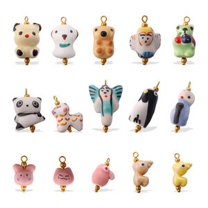 1 Piece Ceramics Cute Animal DIY Pendant h5 Picture4