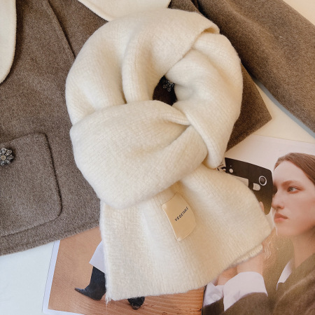1 Piece Simple Solid Color Rayon Winter Scarf