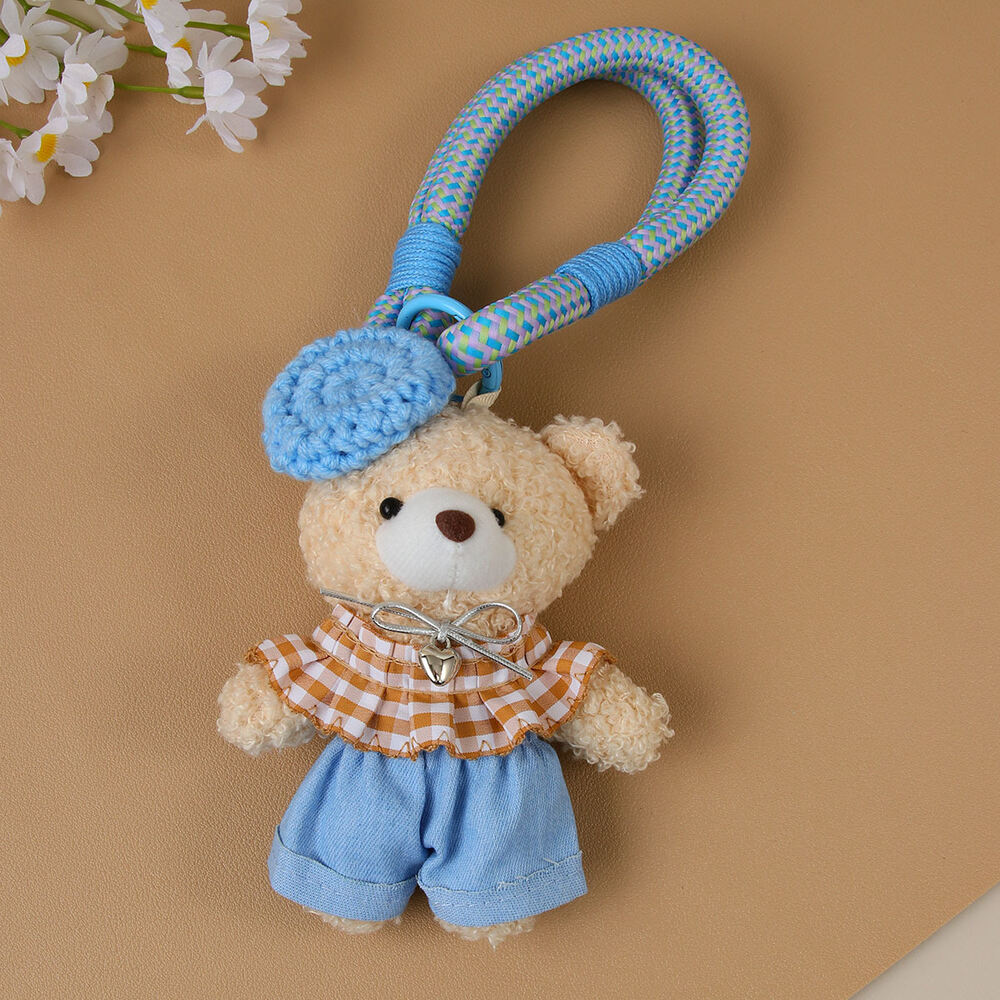 1 PieceHand Made Cute Furry Little Bear Women's Bag charms Picture4