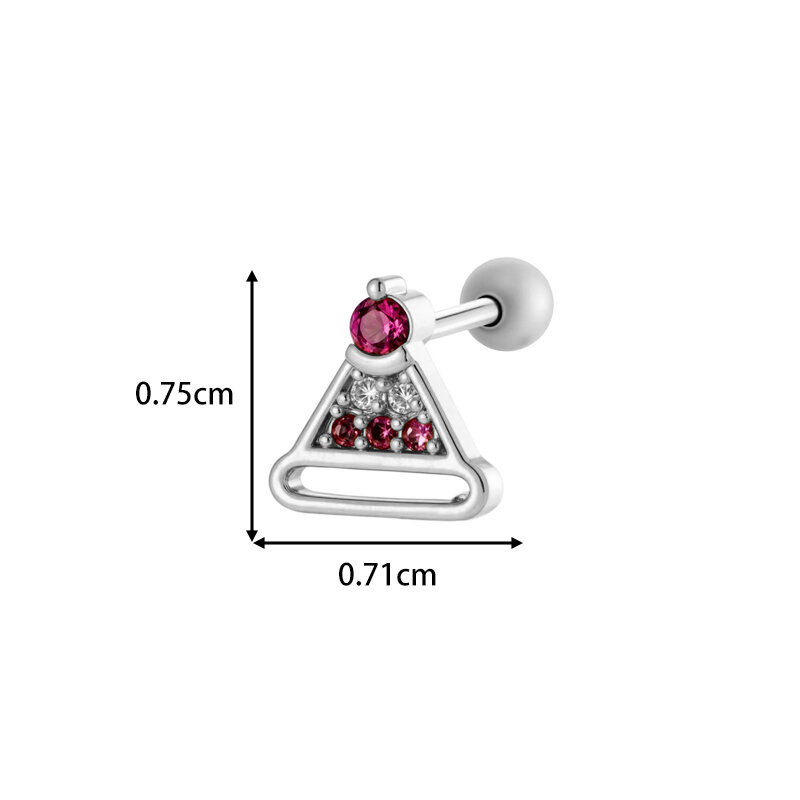 1 Stück Weihnachten Kupfer Gold Farbe Zirkon Damen Piercing Ohrringe h5 Bild2
