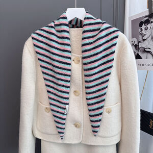 1 Piece Casual Strip Rayon & Wool Shawl h5