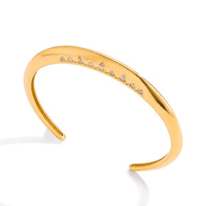 1 Piece Sleek Triangle Stainless Steel Waterproof Gold Color Women's Cuff Bracelets h5