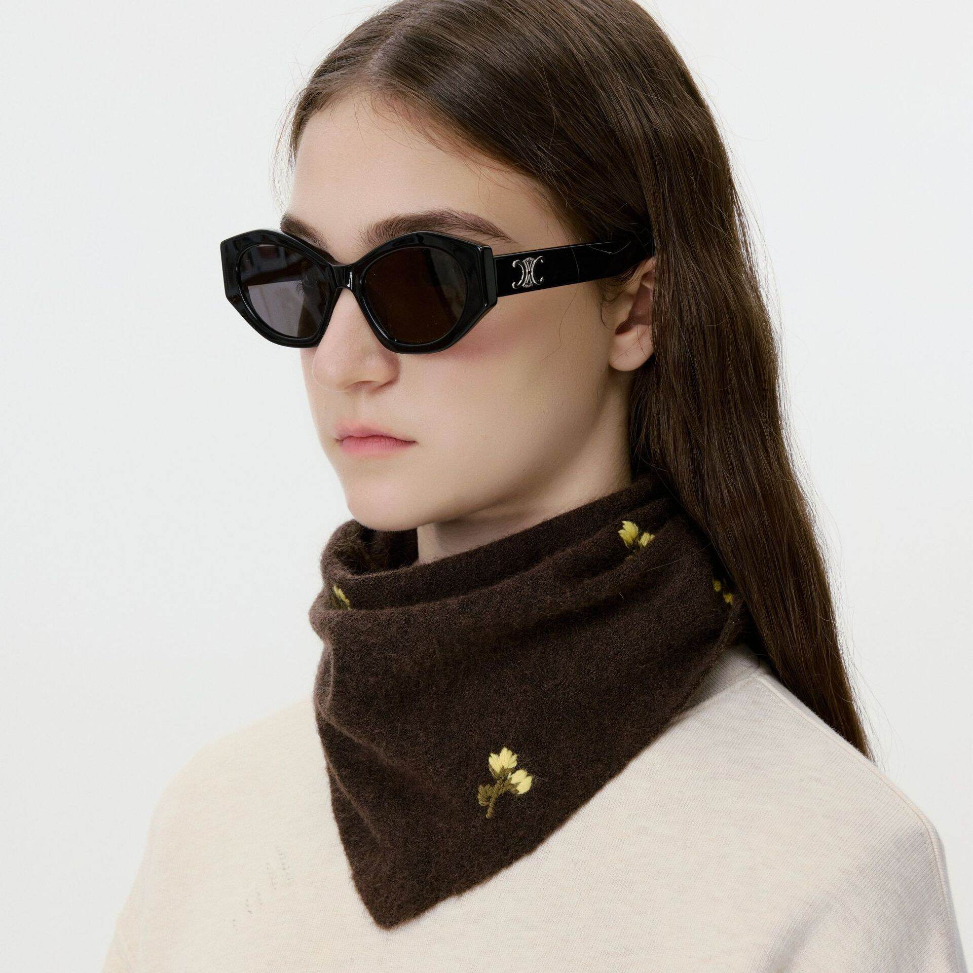 1 Piece Exquisite Sweet Flower Wool Women's Winter Scarves