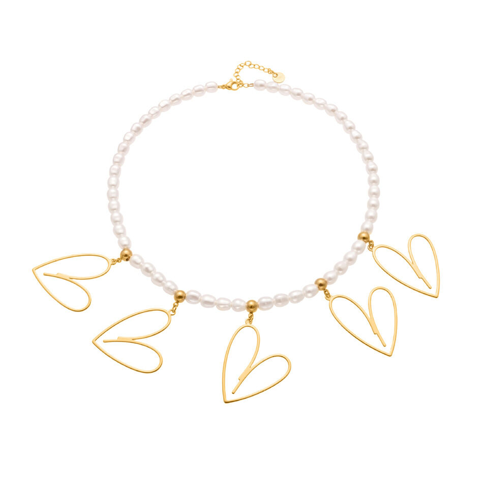 P1676-Gold Necklace 39+5Cm 
