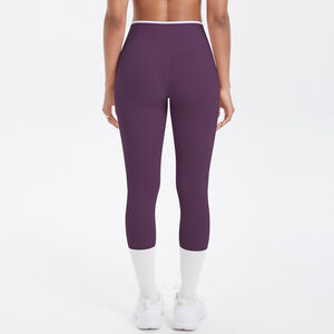 1 Piece Sports Color Blocking Cross Style High Stretch Skinny Sports Bottoms h5 Picture4