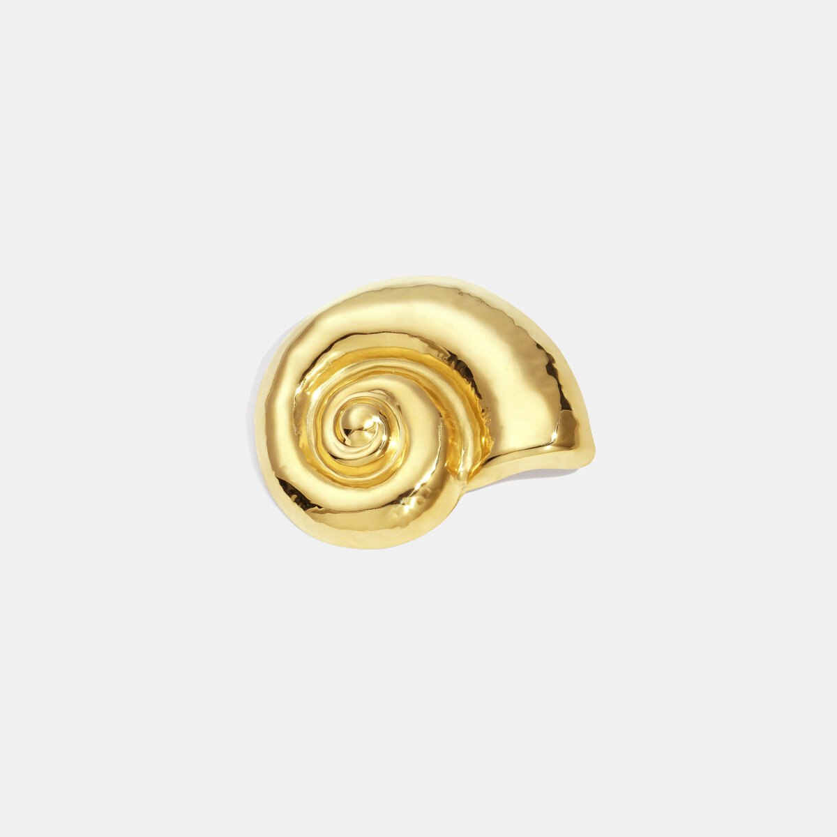1 Piece Shell Shape Stainless Steel Waterproof Gold Color Brooch 2
