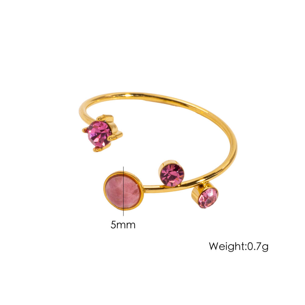 Bague de luxe imperméable en acier inoxydable, de forme irrégulière et élégante (1 pièce).