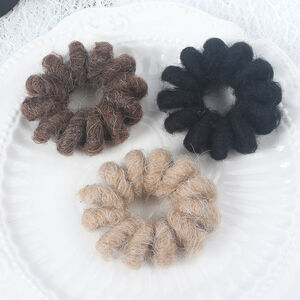 1 Piece Simple Casual Circle Furry Women's Scrunchies h5 Picture3