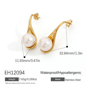 1 Pair Simple Series Daily Turtle Stainless Steel Waterproof Women's Stud Earrings h5