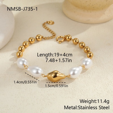 1 Stück schlichtes, süßes, unregelmäßig geformtes Herzarmband aus Edelstahl, wasserdicht, Damen-Armband-Set