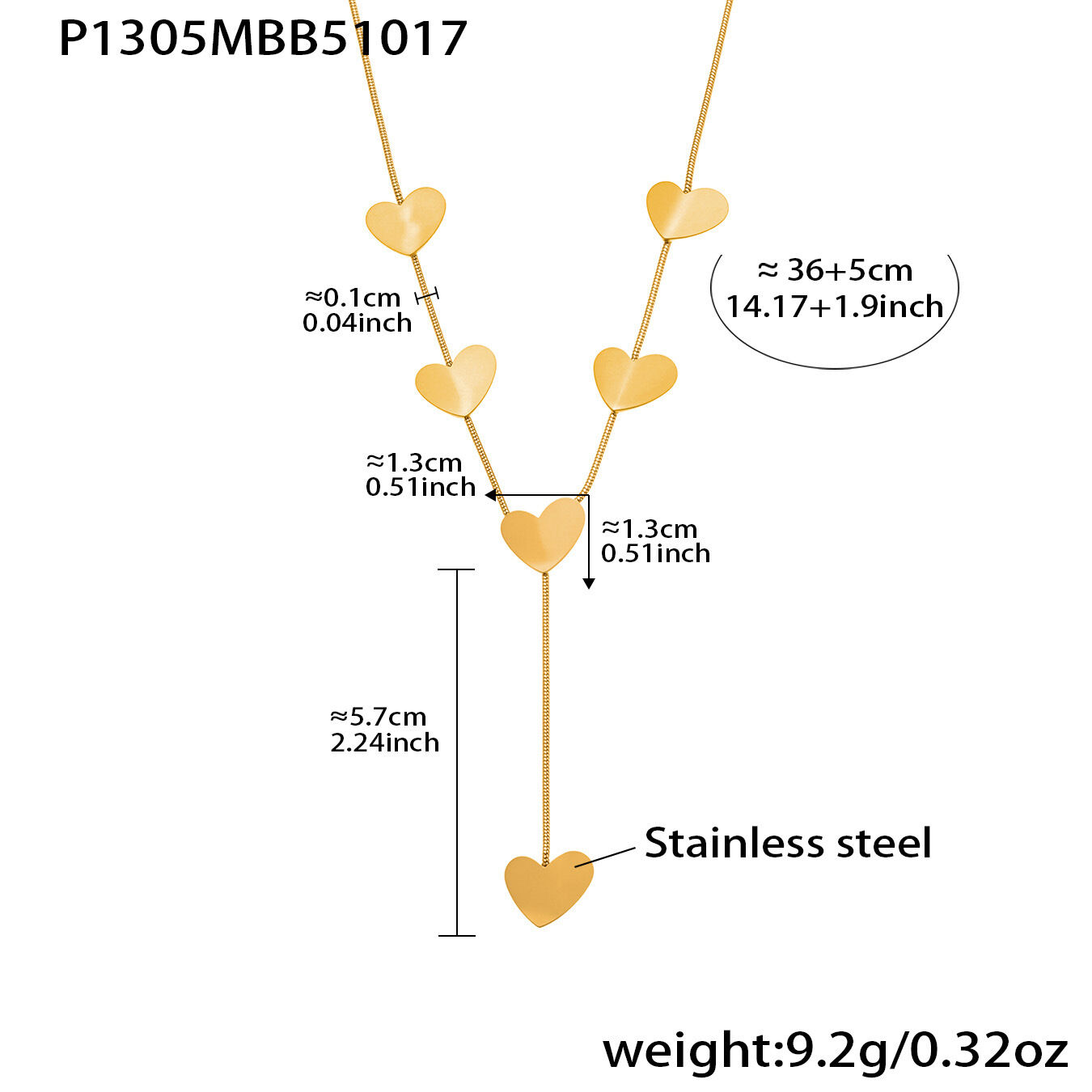 1 stuk minimalistische hartvormige, waterdichte, goudkleurige hanger van roestvrij staal voor dames Afbeelding2
