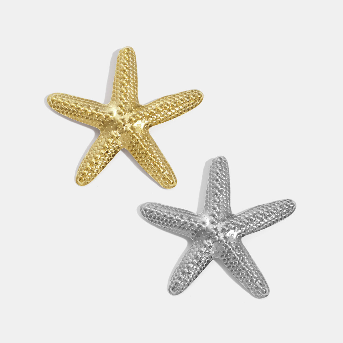 1 Piece Starfish Stainless Steel Waterproof Gold Color Brooch