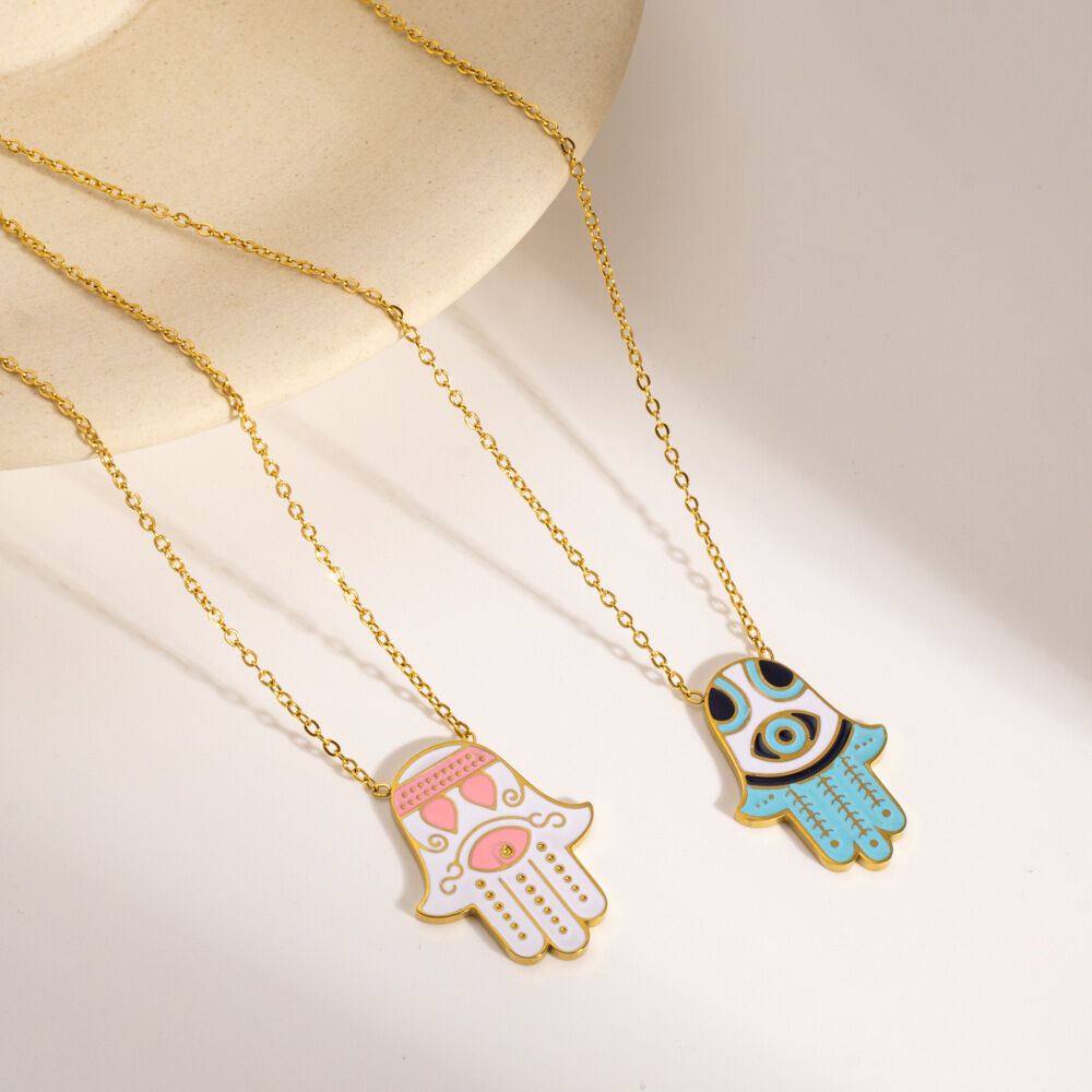 1 Piece Simple Casual Devil's Eye Stainless Steel Waterproof Women's Pendant Necklaces